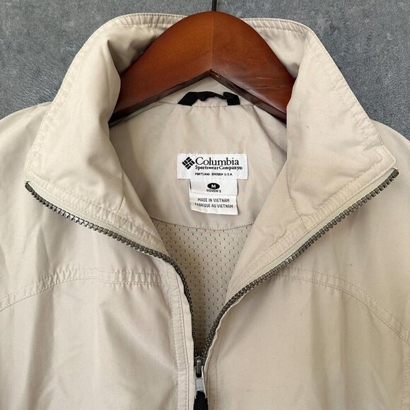 Columbia Tan Lightweight Lined Full-Zip Jacket, Size M, Style WL3008 - Picture 3 of 3